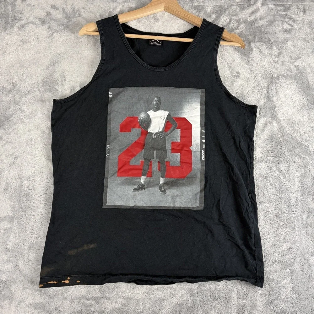 Nike Air Jordan 23 Mens Large Michael Jordan Graphic black Tank Top jumpman